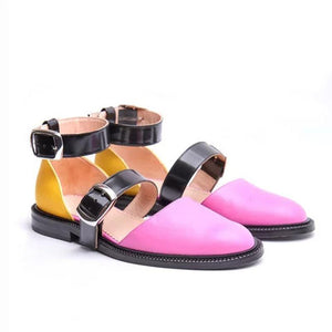 2019 New Fashion Trends Outfits Low Heel Shallow Buckle Sandals - GetComfyShoes