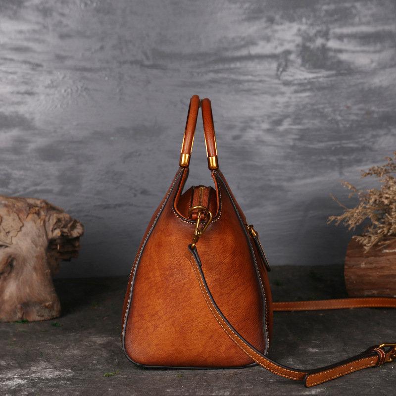 Women Genuine Leather Vintage Totem Designer Handbag Shoulder Bag - Getcomfyshoes