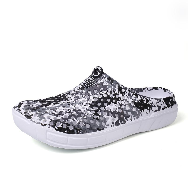 Men Camouflage Hole Water Beach Slide Sandals - fashionshoeshouse