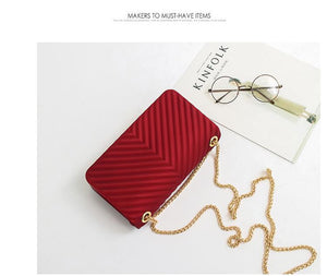 Women Frosted Jelly Shoulder Bag Fashion Small Bag V-chain Candy Color Female Clutch