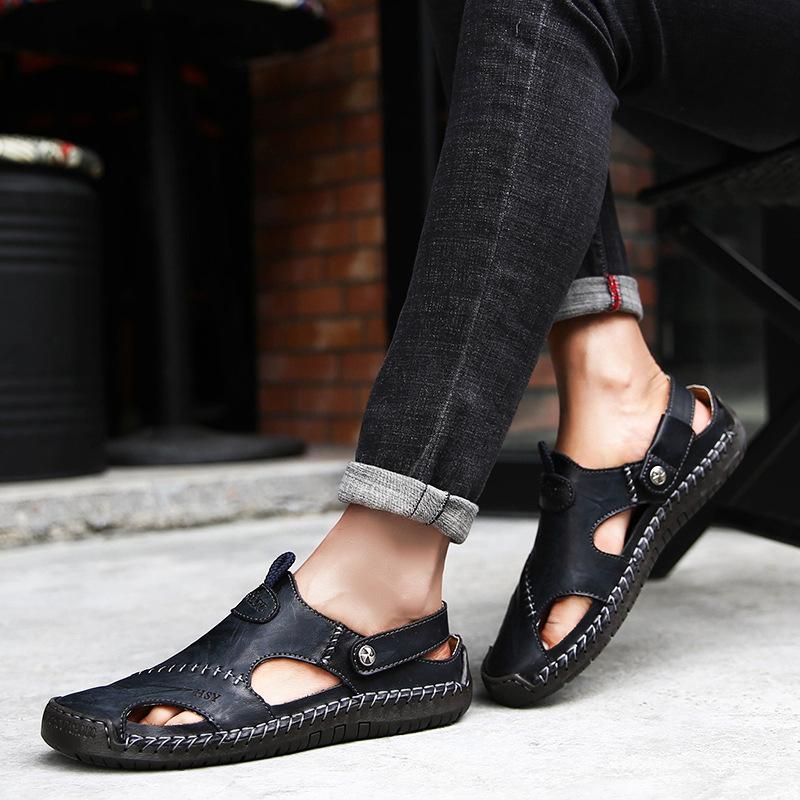 Men Summer Outdoor Stitching Soft Beach Sandals - fashionshoeshouse