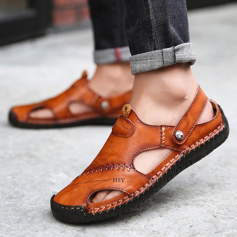 Men Summer Outdoor Stitching Soft Beach Sandals - fashionshoeshouse