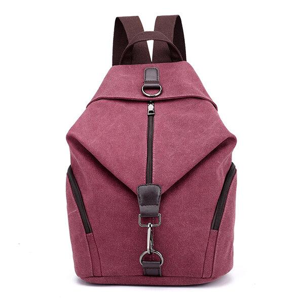 Casual Canvas Women Backpack Travel BackBag Large Capacity School Bag - Getcomfyshoes