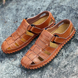 Men Outdoor Flat Heel Hiking Brown Sandals