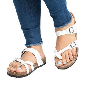 Summer Casual Buckle Soft Sandals - GetComfyShoes