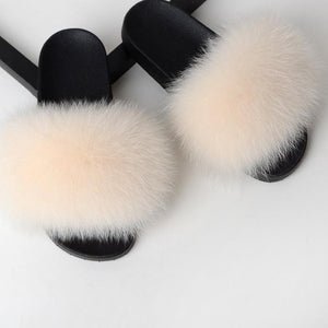 Women Inhouse Fashion Fur Slides