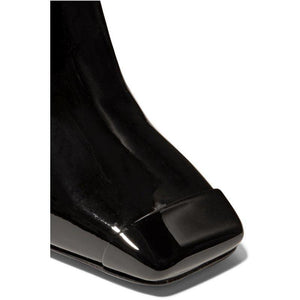 Women knee high stiletto high heel slouch suqare toed boots