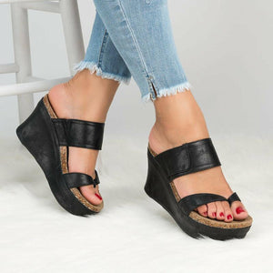 Large Yards Wedge With Feet Sandals - GetComfyShoes