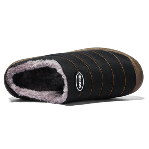 Men Winter Water-resistant Fur Warm Flat Shoes Cotton Slippers