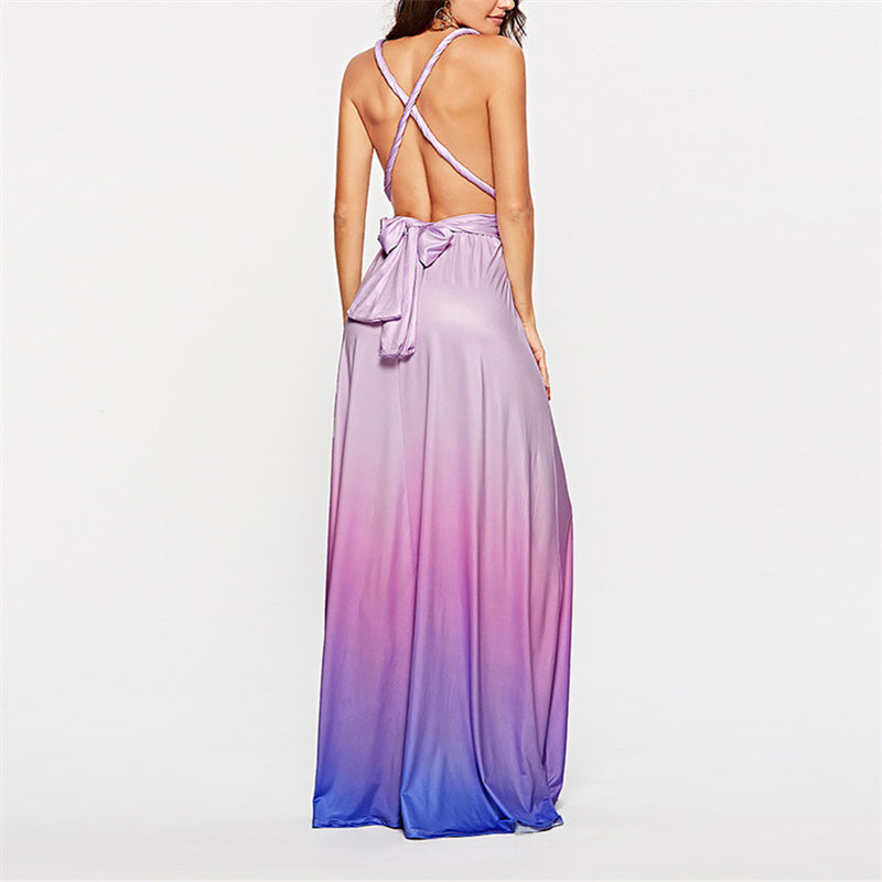 Sexy backless multi-way wrap floor-length dress | transformer evening gowns long prom dress