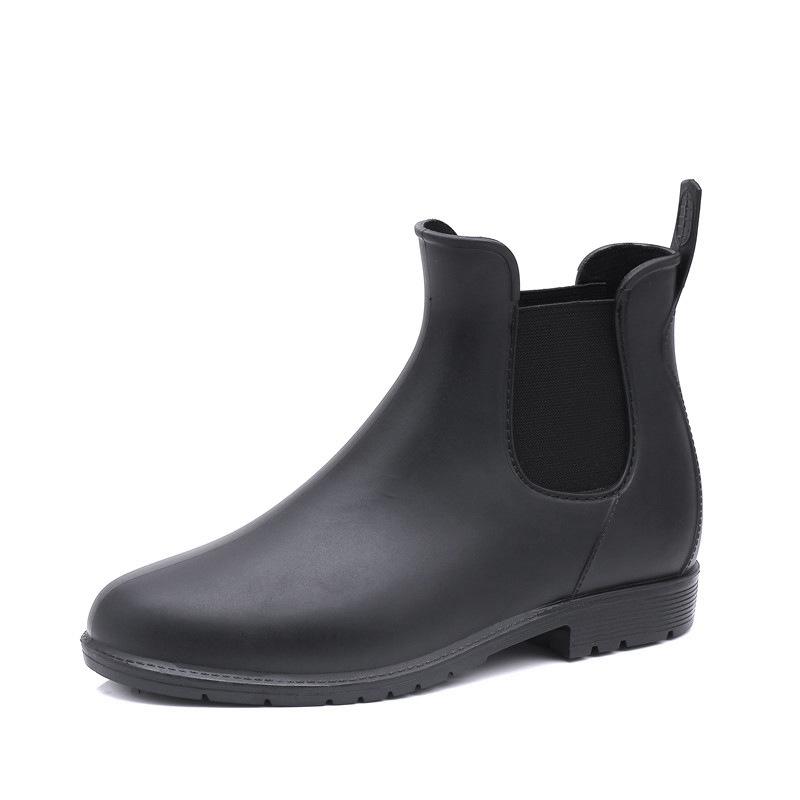 Women low heel short ankle antiskid rain chelsea boots