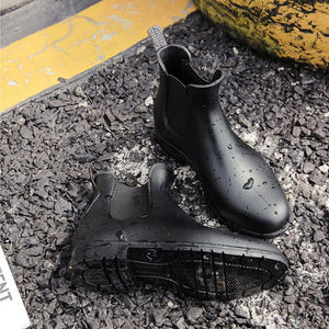 Women low heel short ankle antiskid rain chelsea boots