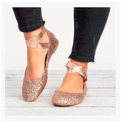 Elastic Band Casual Flats - GetComfyShoes