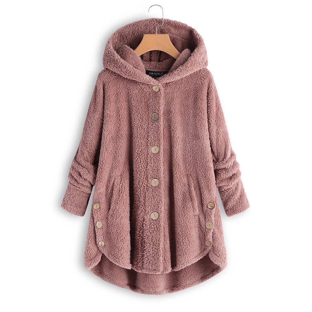 Fluffy Hooded Pullover Loose Sweater - GetComfyShoes