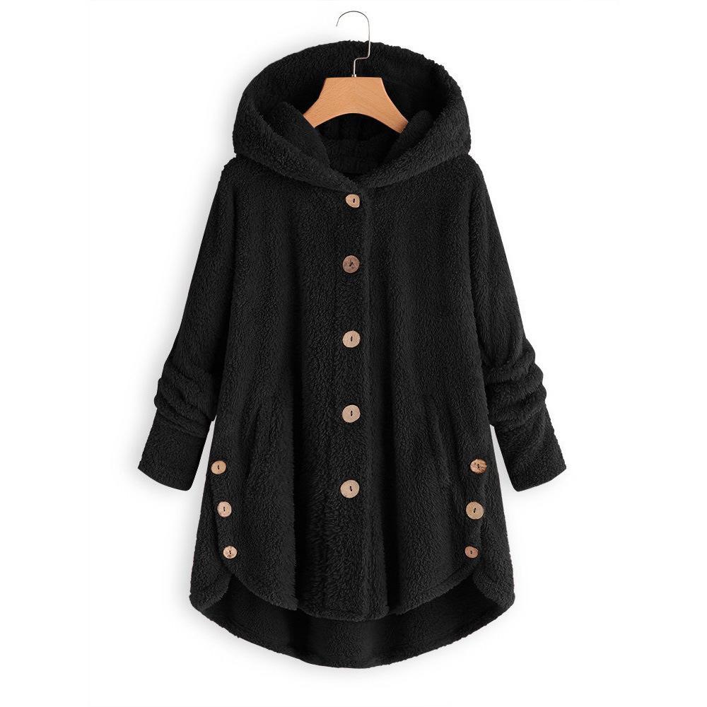 Fluffy Hooded Pullover Loose Sweater - GetComfyShoes