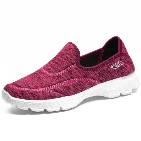 Women Walking Shoes Casual Slip On Comfy Sneakers - fashionshoeshouse