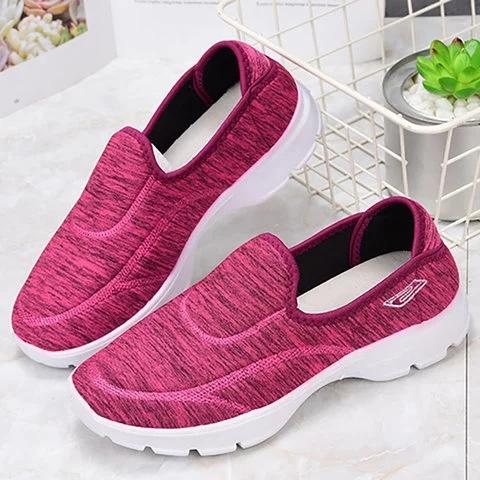 Women Walking Shoes Casual Slip On Comfy Sneakers - fashionshoeshouse