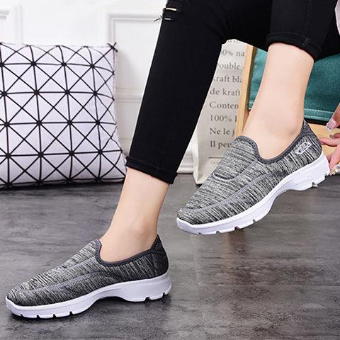 Women Walking Shoes Casual Slip On Comfy Sneakers - fashionshoeshouse