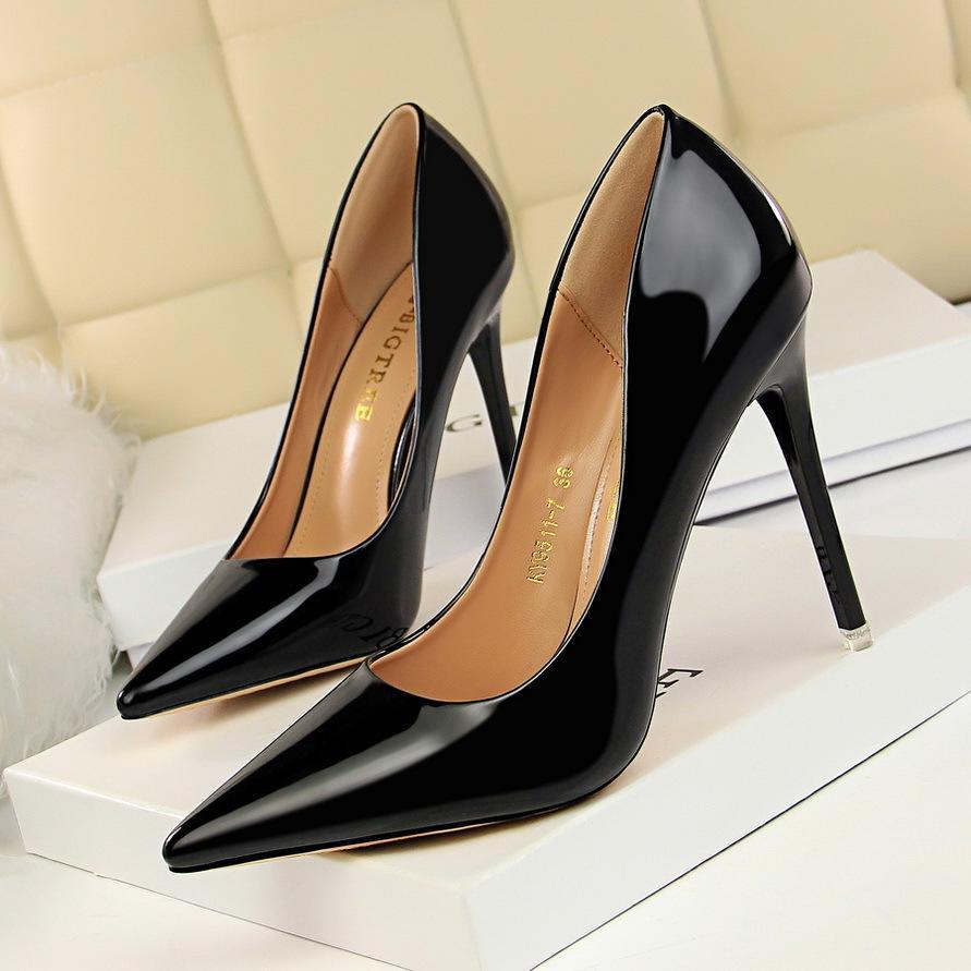 Women pointed toe stiletto high heel prom shoes