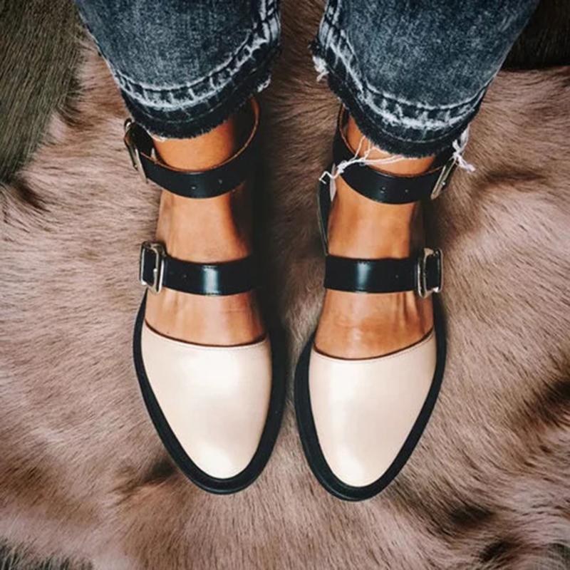 2019 New Fashion Trends Outfits Low Heel Shallow Buckle Sandals - GetComfyShoes