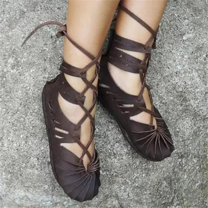 Women Casual Lace-up Sandals Plus Size Celtic Shoes