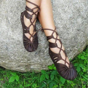 Women Casual Lace-up Sandals Plus Size Celtic Shoes