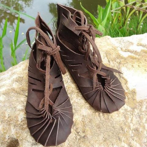 Women Casual Lace-up Sandals Plus Size Celtic Shoes