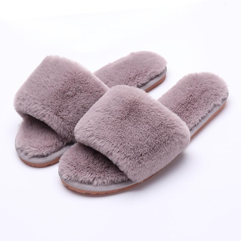 Fur Keep Warm Low Heel House Slippers For Women - GetComfyShoes