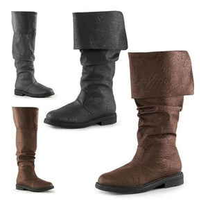 Women knee high boots slouch slip on solid color low heel boots