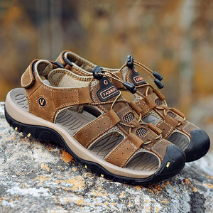 Summer hollow breathable water hiking mens outdoor sandals