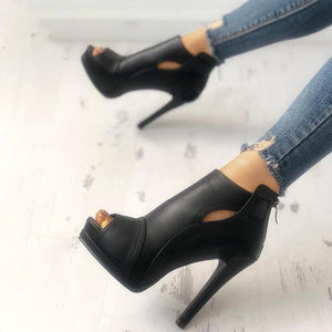 Women summer peep toe platform stiletto heel high boots