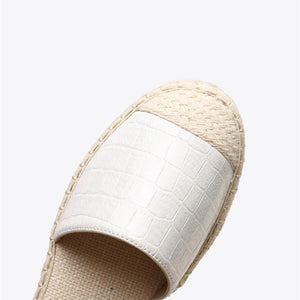 Women round toe ankle strap slip on espadrille flat sandals