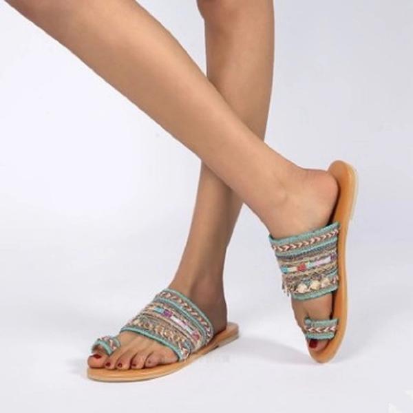 Women summer beach sequin strap boho sandals