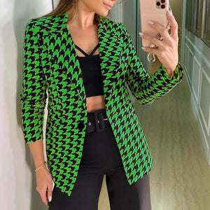 Women slim fit fashion lapel collar business suit coat and jacket