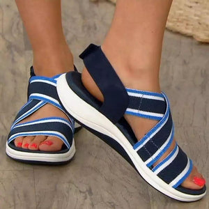 Women open toe orthotic arch support strap sports sandals beach shoes