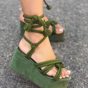 Women strappy peep toe slingback summer outdoor platform sandals