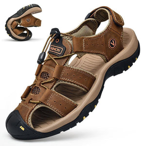 Summer hollow breathable water hiking mens outdoor sandals