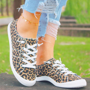 Women summer outdoor casual comfortable leopard sneakers