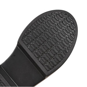 Women studded buckle strap lace up short black boots