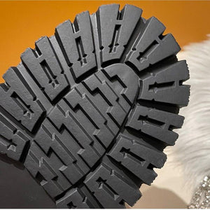 Women chain d¨¦cor chunky platform lace up short motorcycle boots