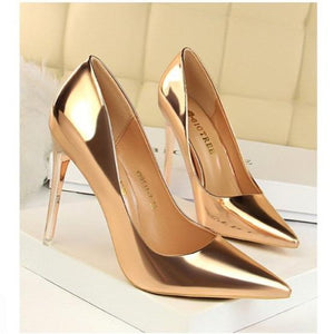 Women pointed toe stiletto high heel prom shoes