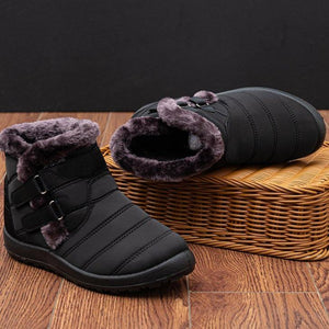 Women waterproof soft winter faux fur keep warm short snow boots