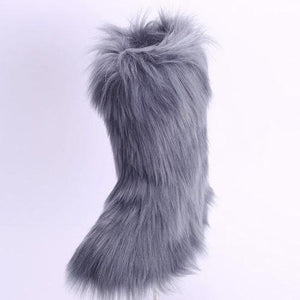 Women's winter fuzzy warm plush lining short snow booties