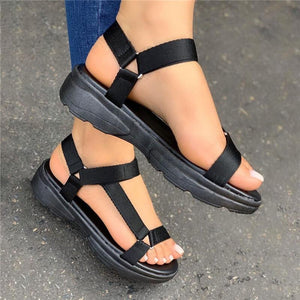 Women t strap ankle strap open 
toe platform sandals