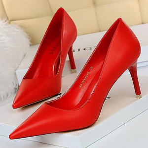 Women pointed closed toe stiletto high heeled pumps