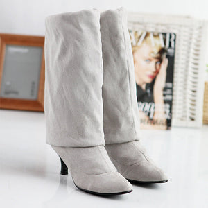 Women solid color stiletto heel over the knee boots