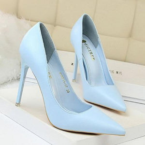 Women pointed toe high heels stiletto 4 inch heels