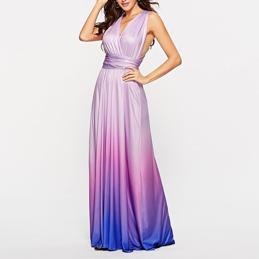 Sexy backless multi-way wrap floor-length dress | transformer evening gowns long prom dress