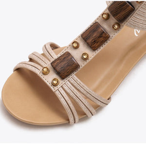T-strap gladiator sandals bohemia wedge sandals