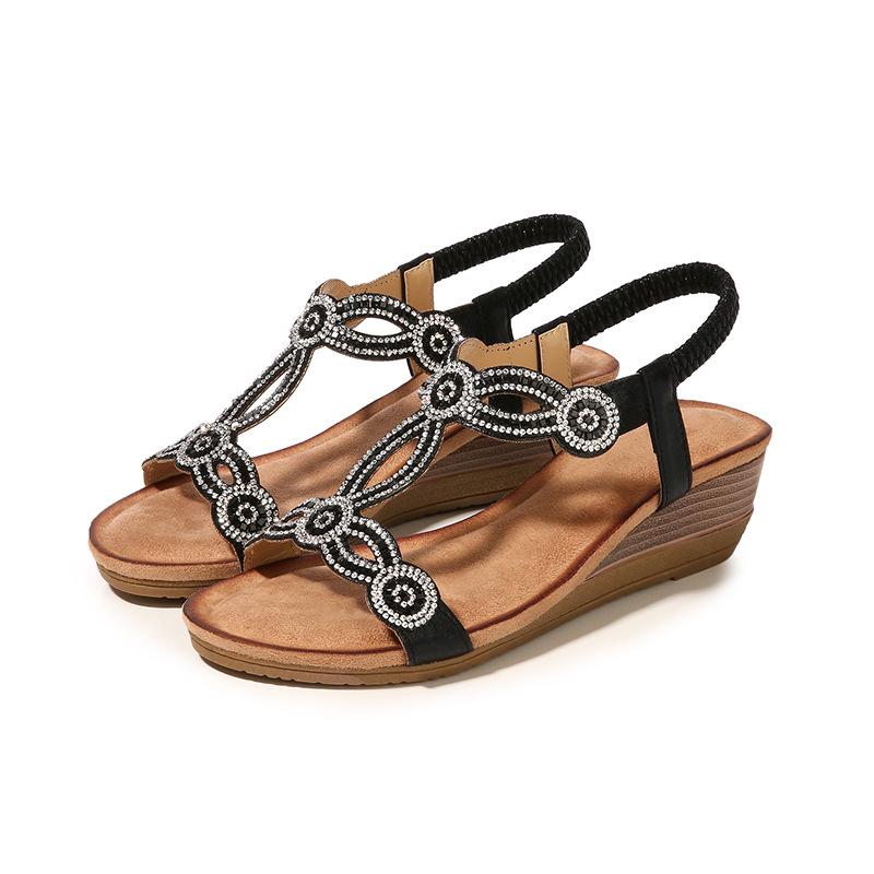 Vintage Hollow Flowers Adjustable Sandals